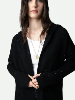 Cosany Rhinestone Cardigan 100% Cashmere