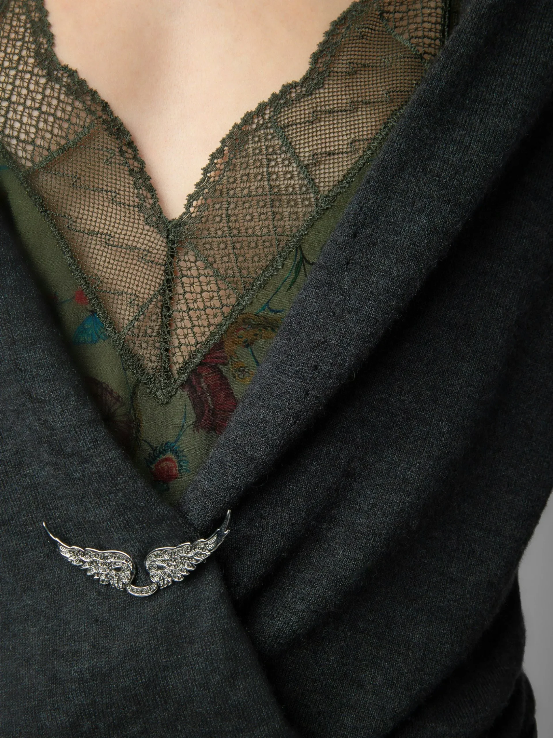 Daffy Wings Cardigan I 100 % Kashmir