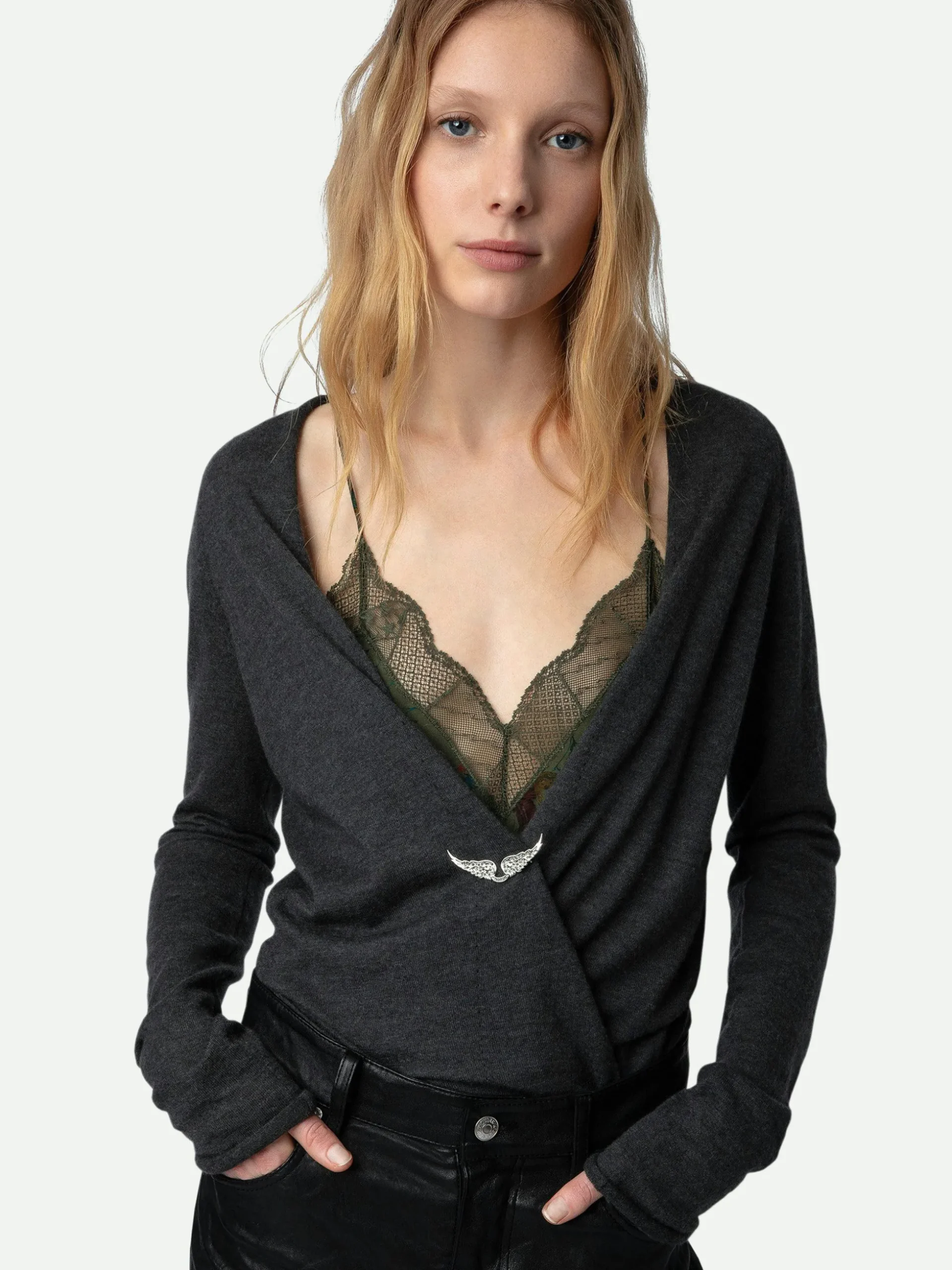 Daffy Wings Cardigan I 100 % Kashmir