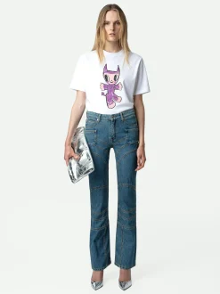 Edwin Devil Strass T-Skjorte