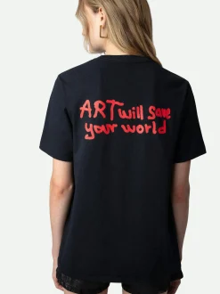 Edwin Devil Strass T-Skjorte
