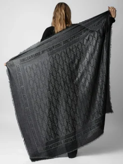 Glenn Rock Jacquard Metallisk Skjerf