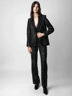 Glitter Velvet Piston Bukser