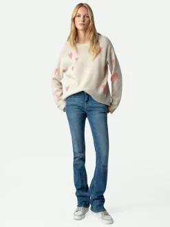 Markus Heart Genser 100% Cashmere