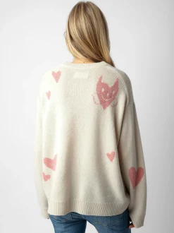 Markus Heart Genser 100% Cashmere