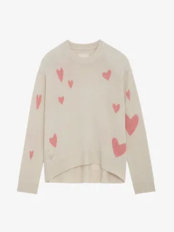 Markus Heart Genser 100% Cashmere