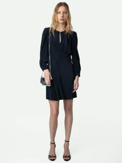Rhodri Silk Jacquard Kjole