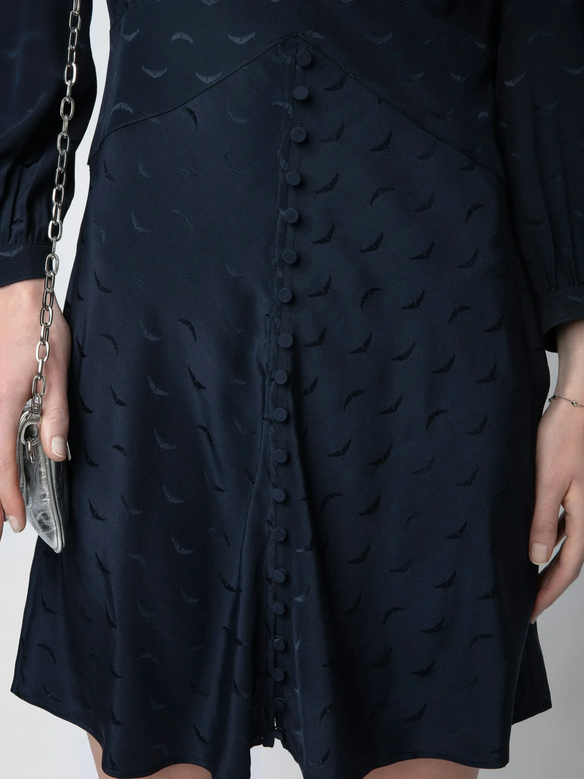 Rhodri Silk Jacquard Kjole