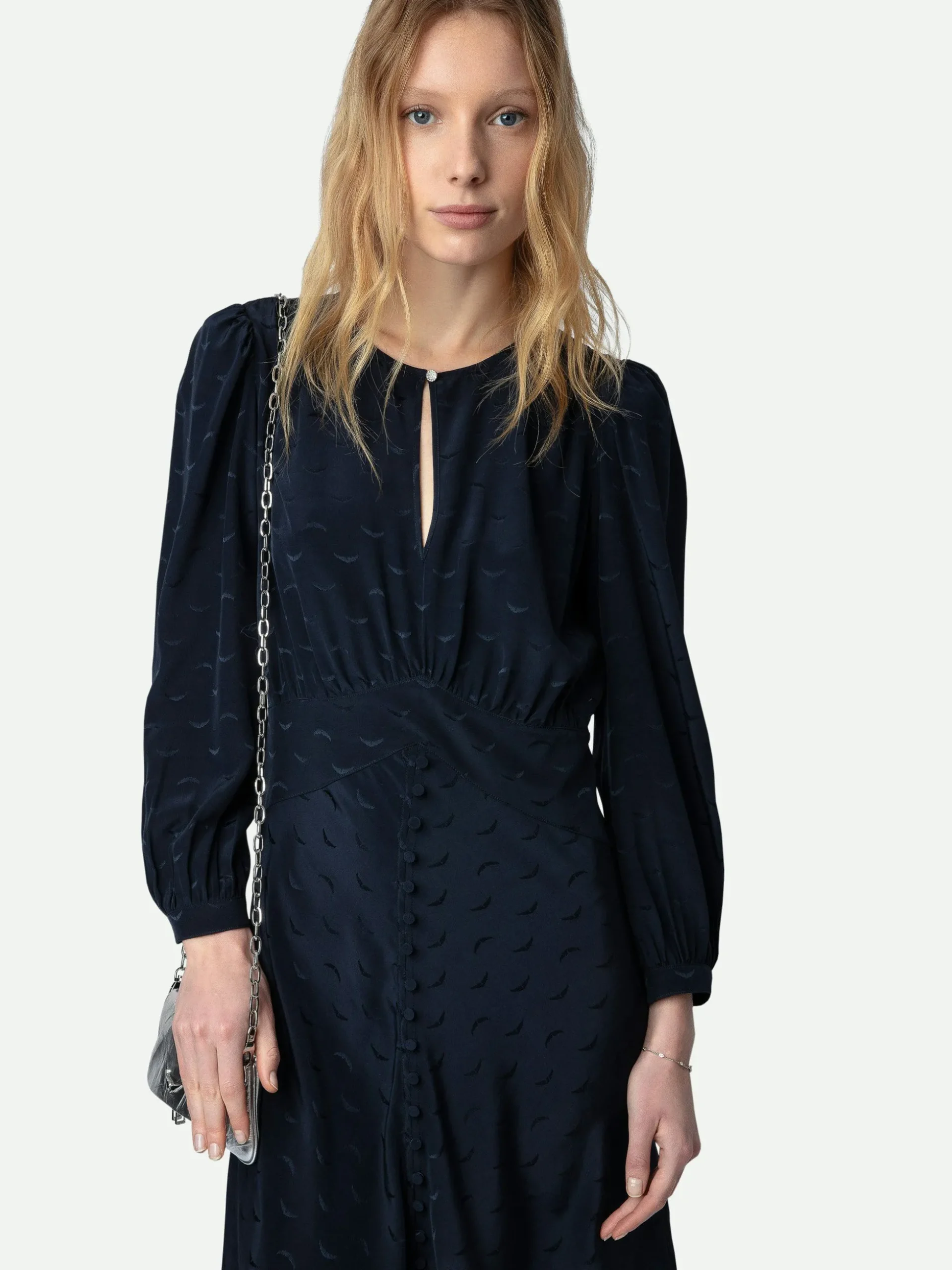 Rhodri Silk Jacquard Kjole