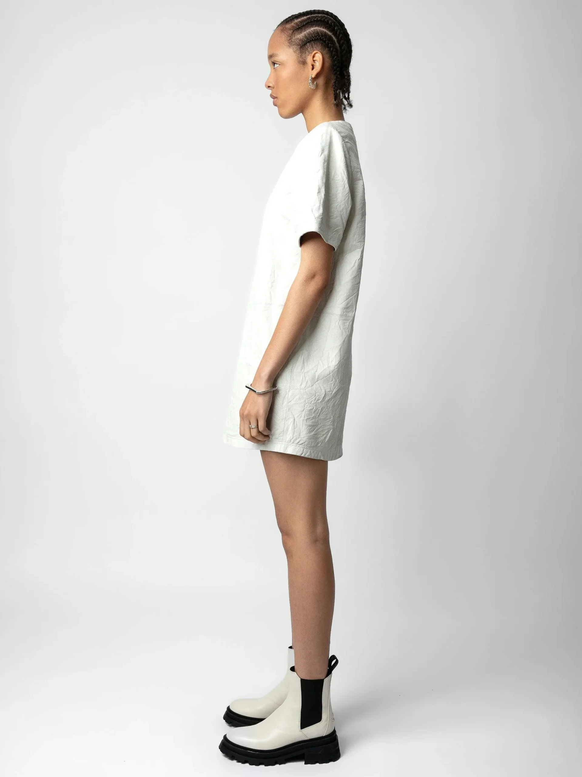Riddy Crumpled Leather Dress