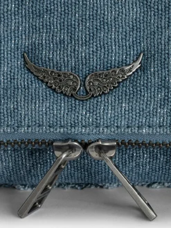 Rock Nano Denim Glitter Quilted Veske