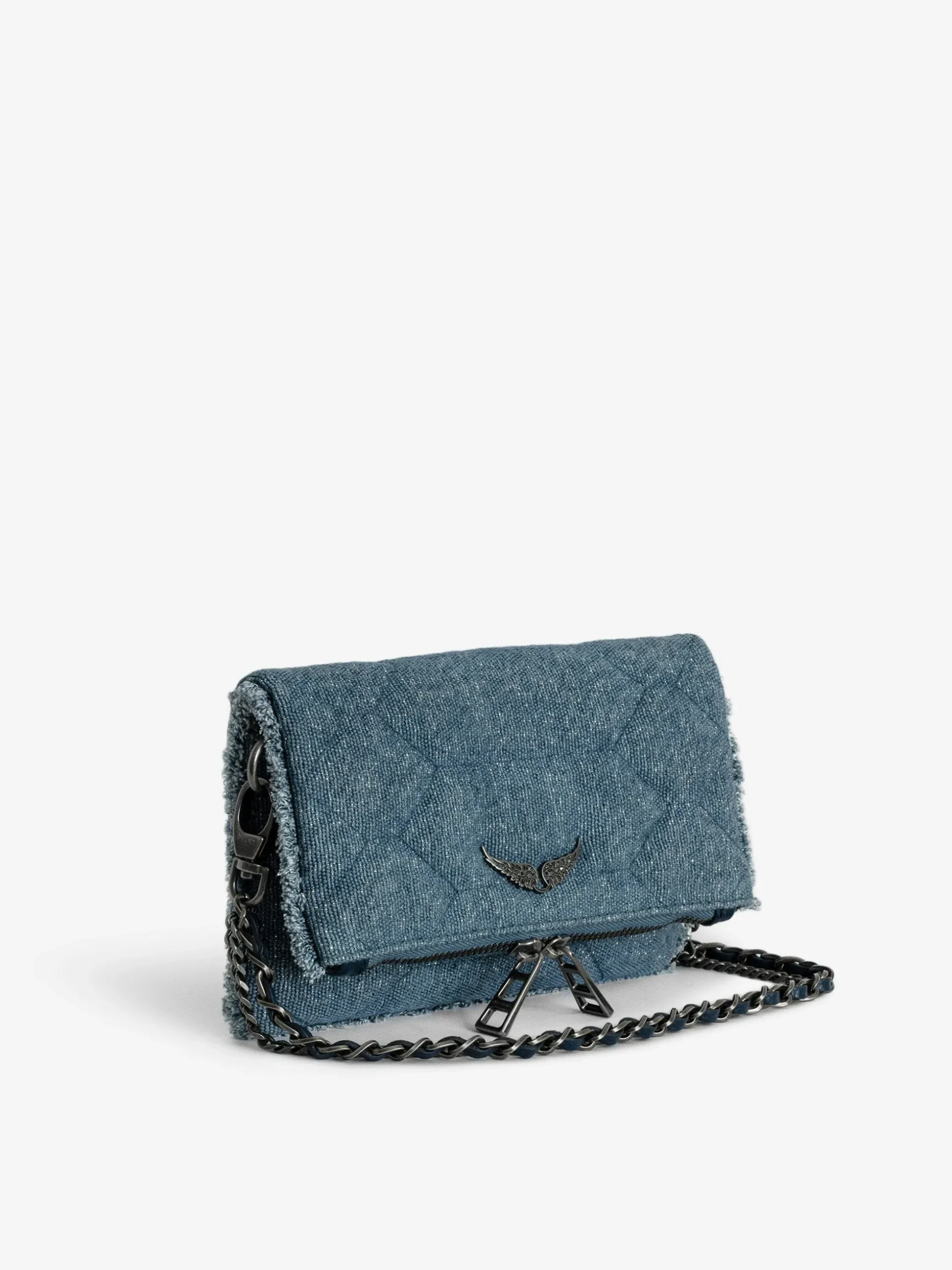 Rock Nano Denim Glitter Quilted Veske
