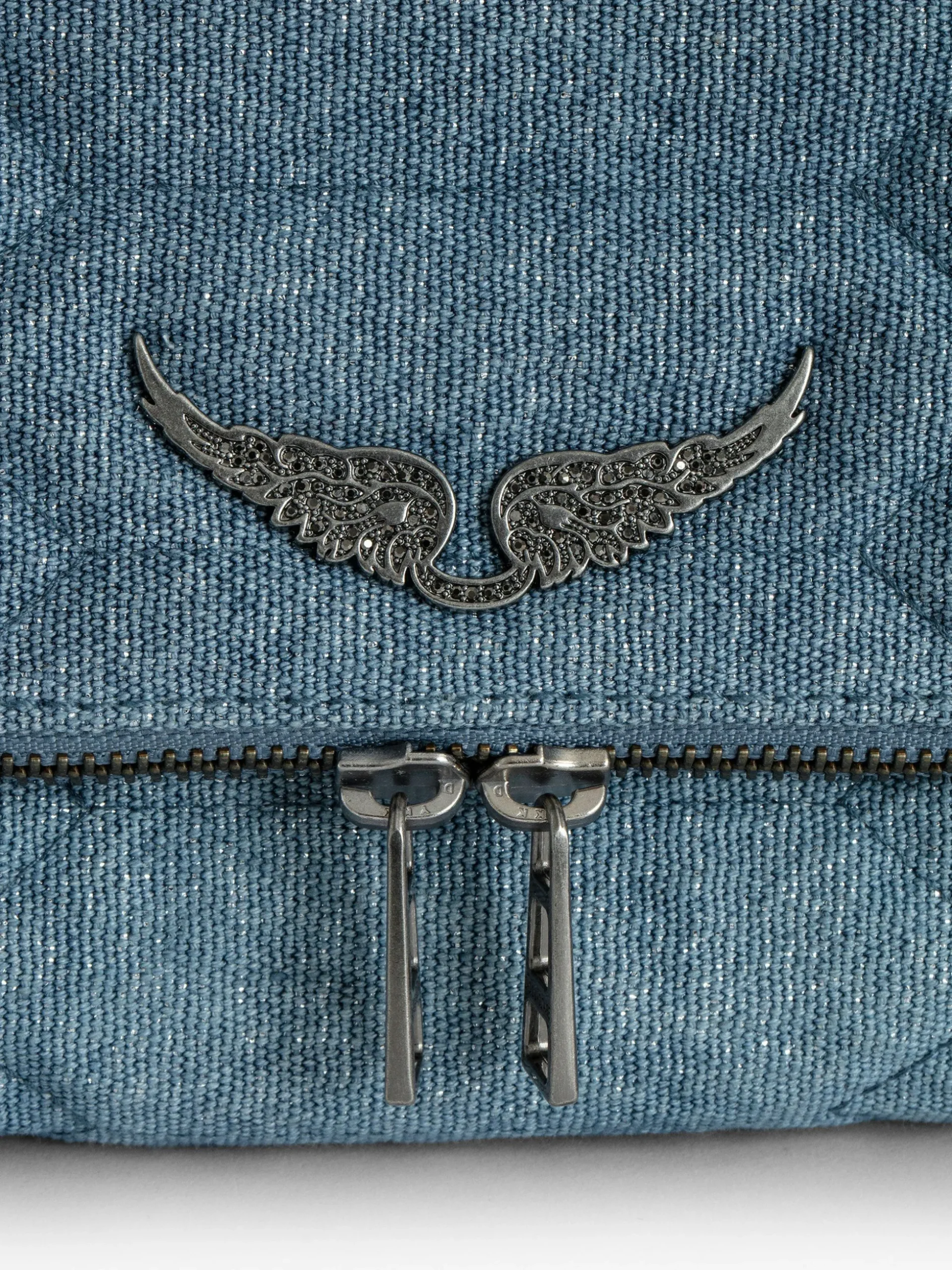 Rocky Denim Glitter Quilted Bag