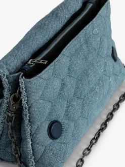 Rocky Denim Glitter Quilted Bag