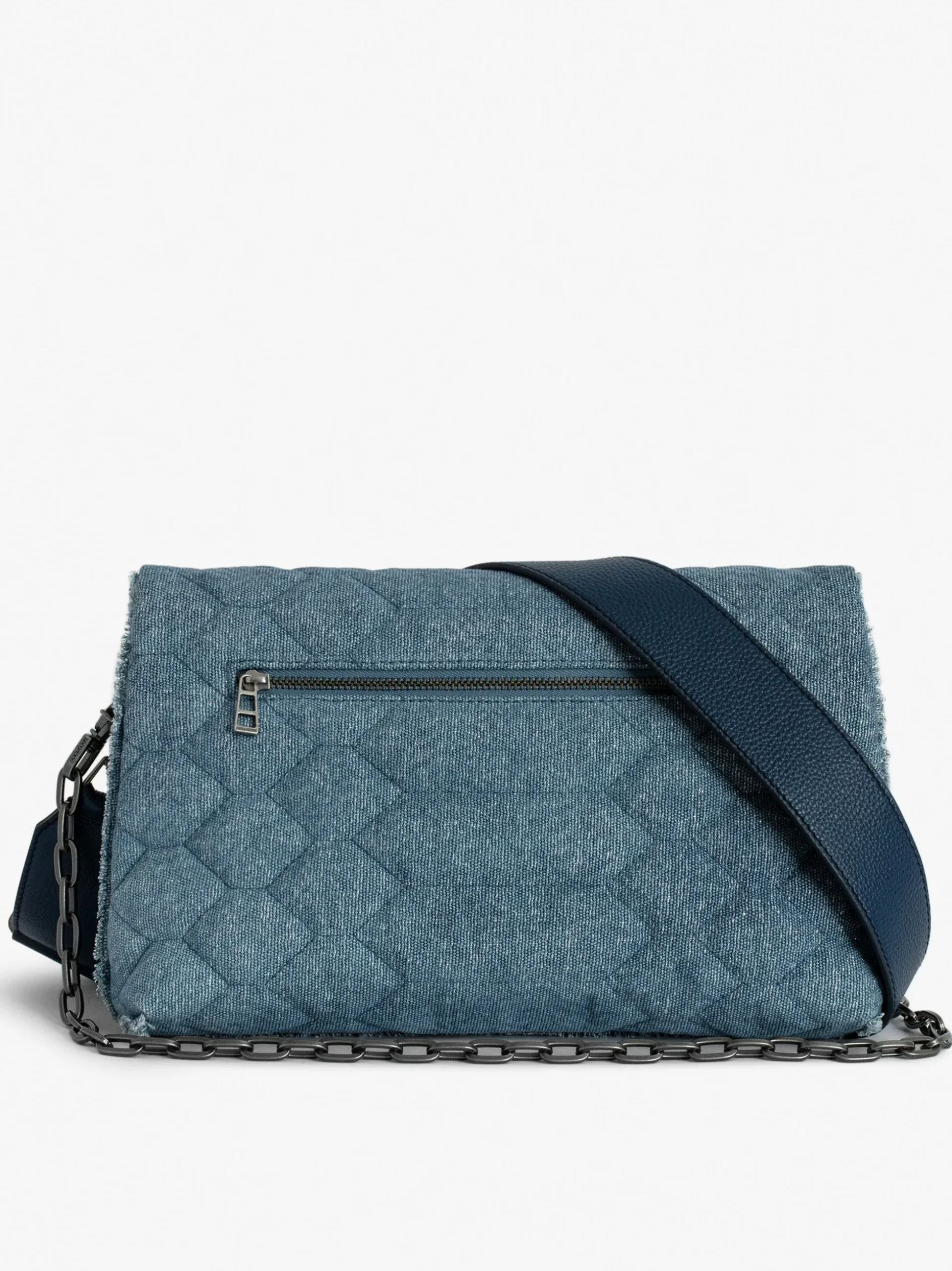 Rocky Denim Glitter Quilted Bag