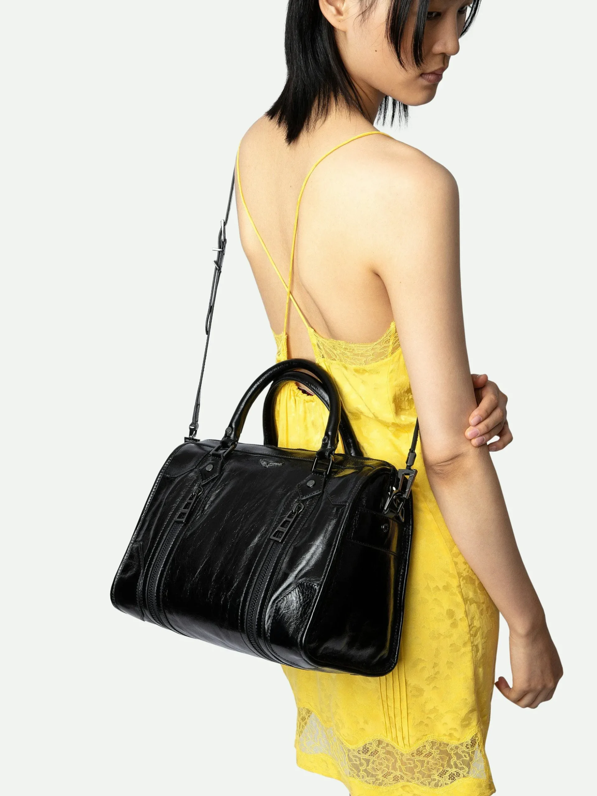 Sunny Medium #2 Vintage Patent Bag