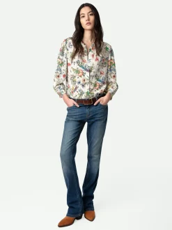 Tadeo Strass Silk Bluse