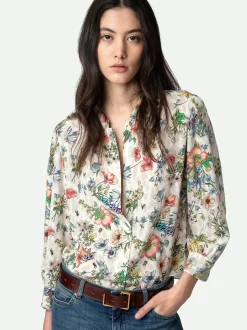 Tadeo Strass Silk Bluse
