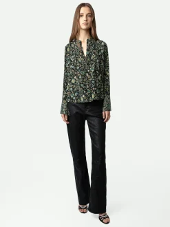 Taika Silk Rhinestone Bluse