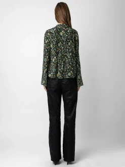 Taika Silk Rhinestone Bluse