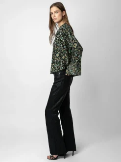 Taika Silk Rhinestone Bluse