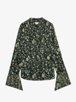 Taika Silk Rhinestone Bluse