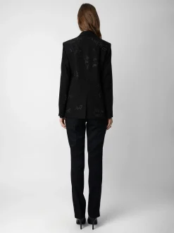 Vanilje Rhinestone Blazer