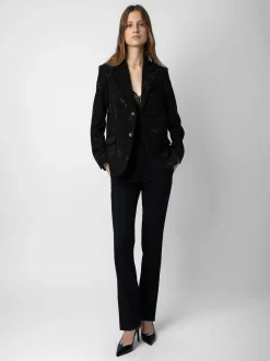Vanilje Rhinestone Blazer