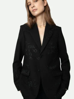 Vanilje Rhinestone Blazer