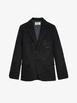 Vanilje Rhinestone Blazer