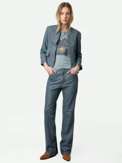 Verys Crumpled Leather Blazer