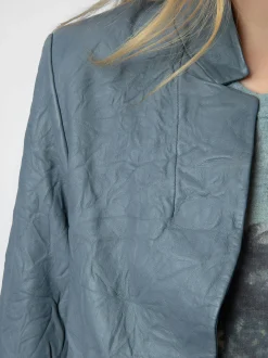 Verys Crumpled Leather Blazer