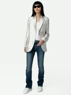 Vicka Wings Jacquard Blazer