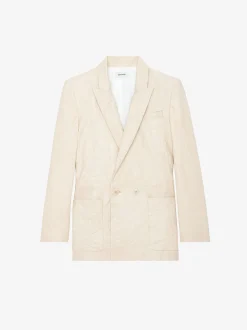 Visko Crinkle Leather Blazer